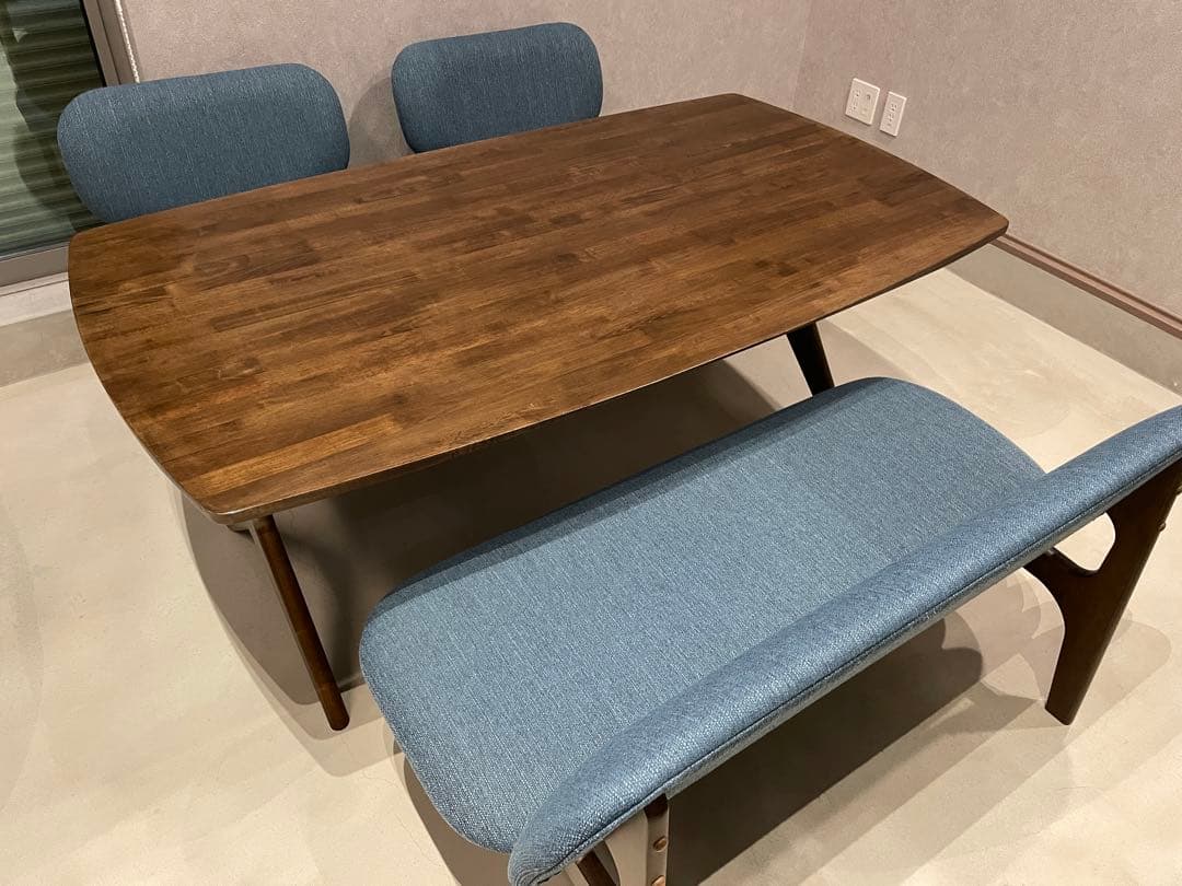 ニトリ　リビングダイニングテーブル(幅160cm)4点セット