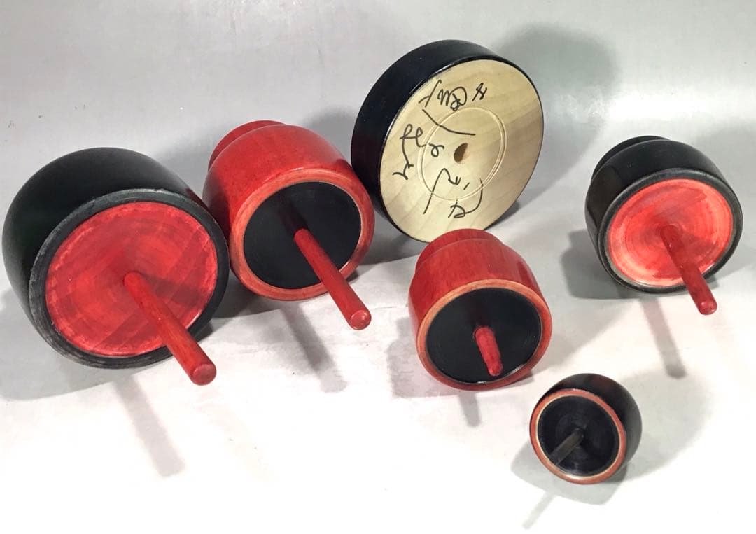 昭和レトロ 廃絶品 佐野つとむ 変わり 独楽 郷土玩具 江戸独楽 富士 こけし