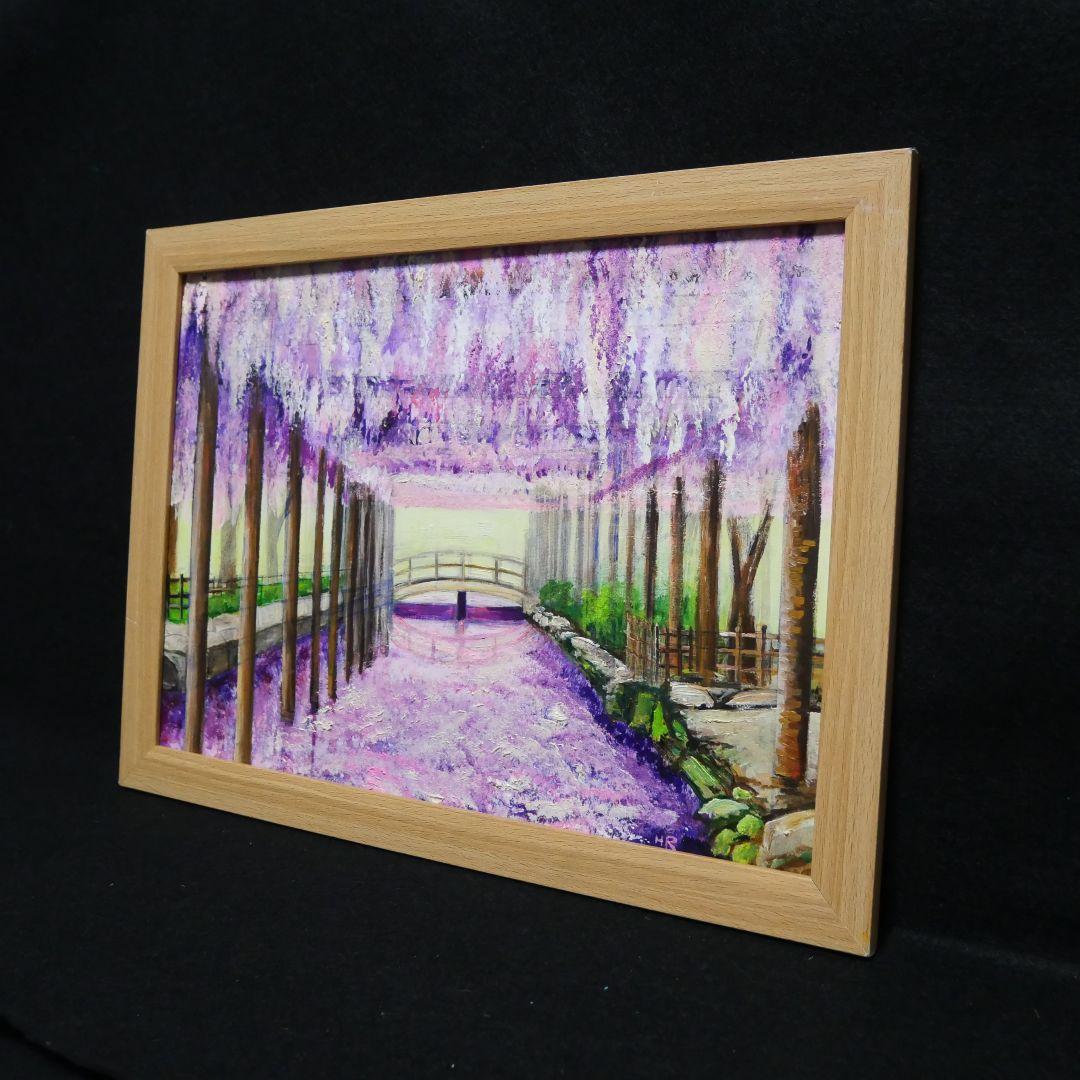 油絵 絵画 【藤祭り】