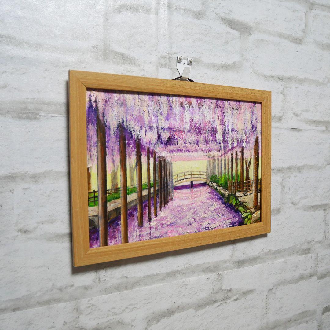 油絵 絵画 【藤祭り】