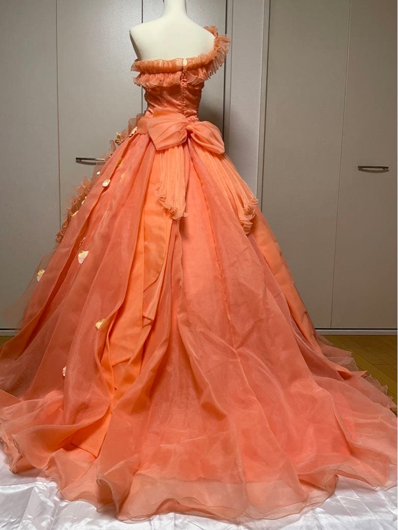 【お値下げ中】AIMER♥︎サーモンピンク(オレンジ)ドレス【エメ】