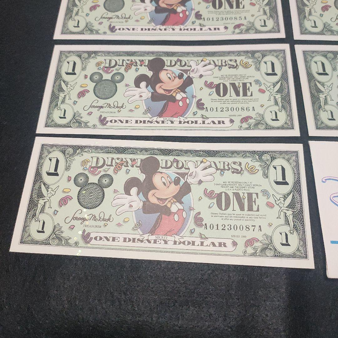 美品　ディズニーダラー 2000年　連番9枚セット 封筒付き　ミッキー