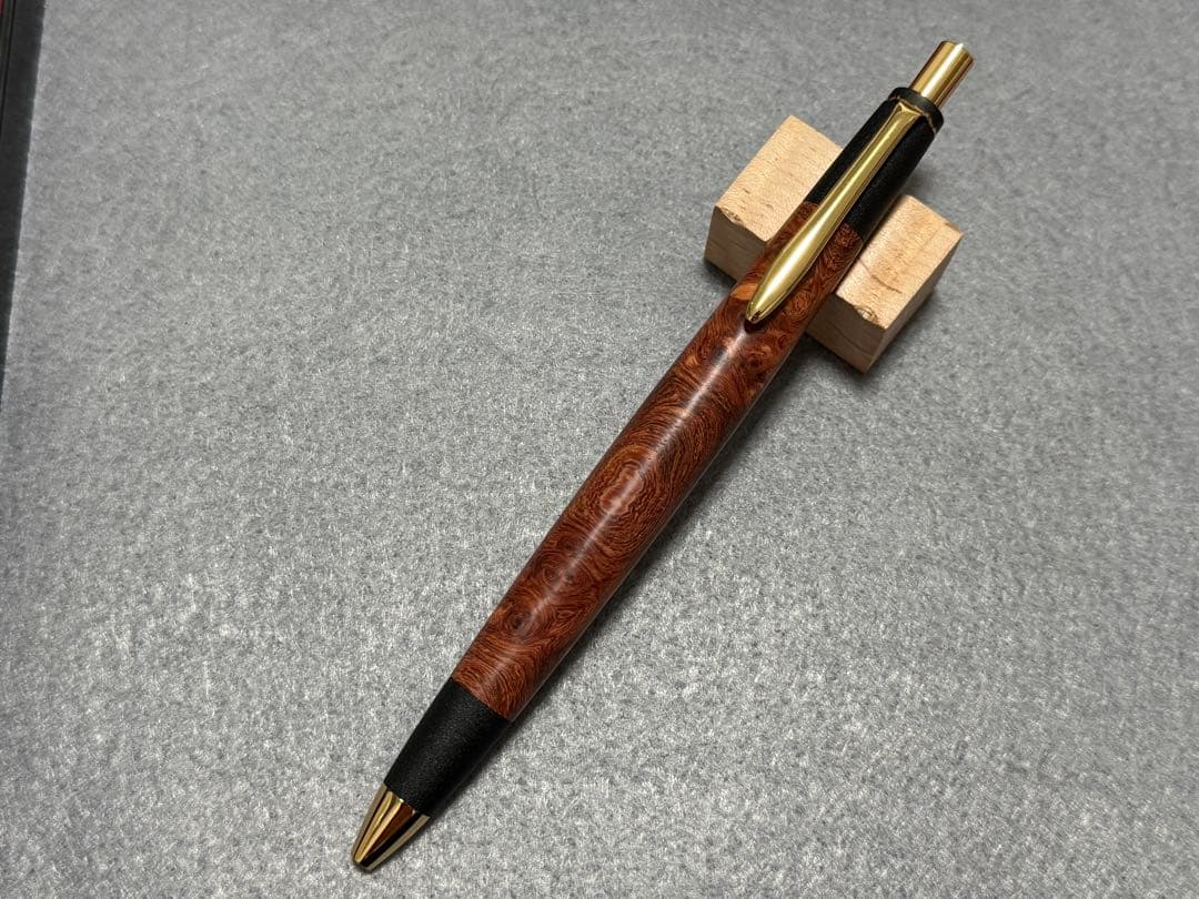 ①ボナンペン 真鍮 本花梨瘤 アンボイナ MP [野原工芸 工房楔 こぶた工房]