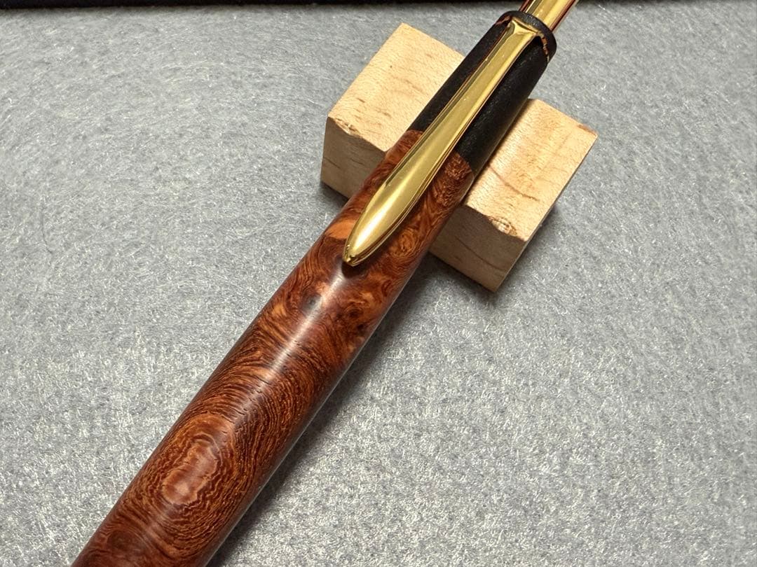 ①ボナンペン 真鍮 本花梨瘤 アンボイナ MP [野原工芸 工房楔 こぶた工房]