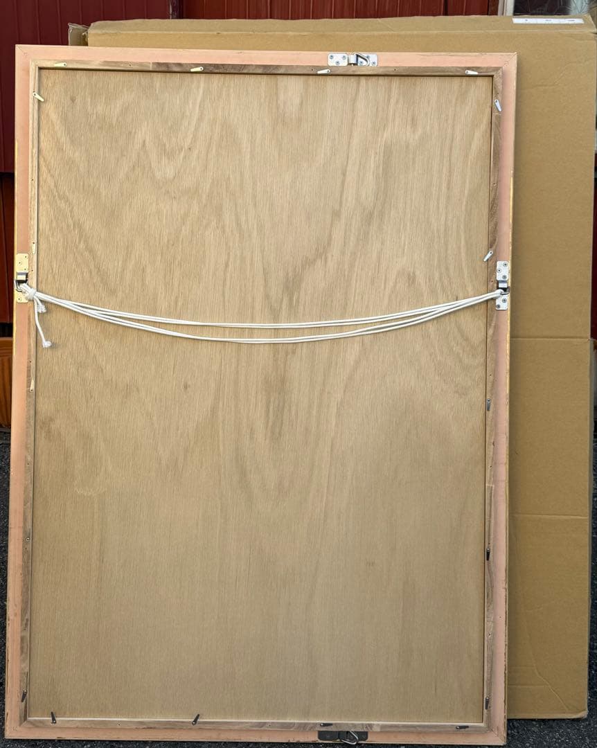 P50サイズゴールド木製油彩額縁　前面アクリル板＆供箱付き　送料込み　12/3