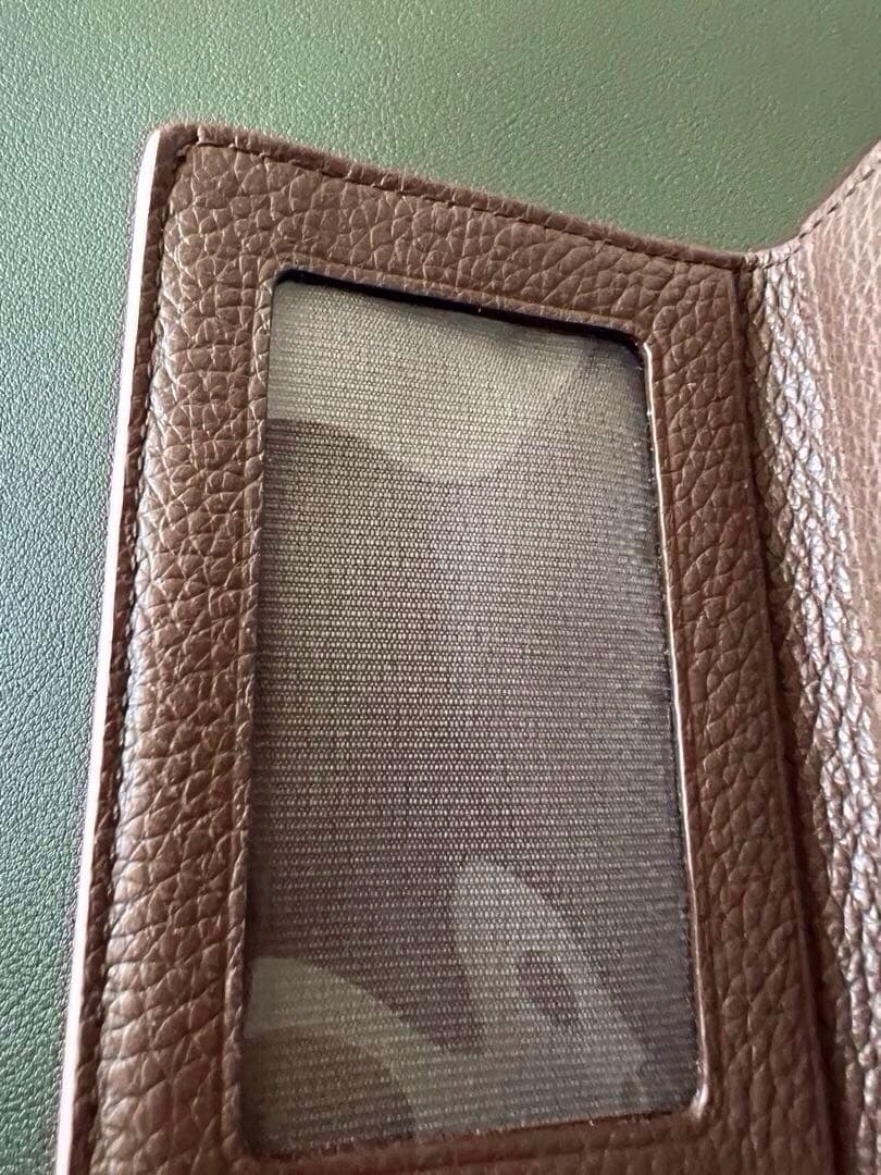 【新品・未使用】FURLA ピンクベージュxブラウン 三つ折り財布保管袋付