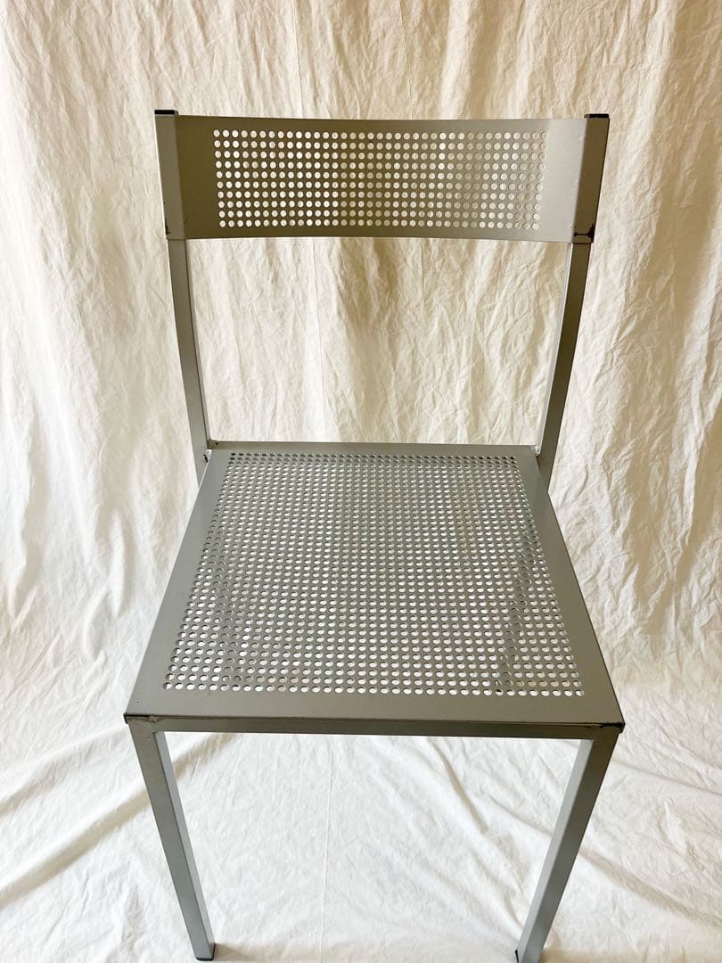 『ポストモダン』パンチングメタル　チェア　ヴィンテージ　三原昌平　モダン