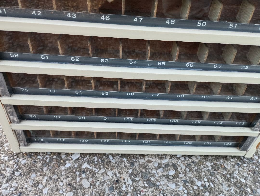 4236）糸販売木製ケース　　手芸 店舗什器 昭和レトロ