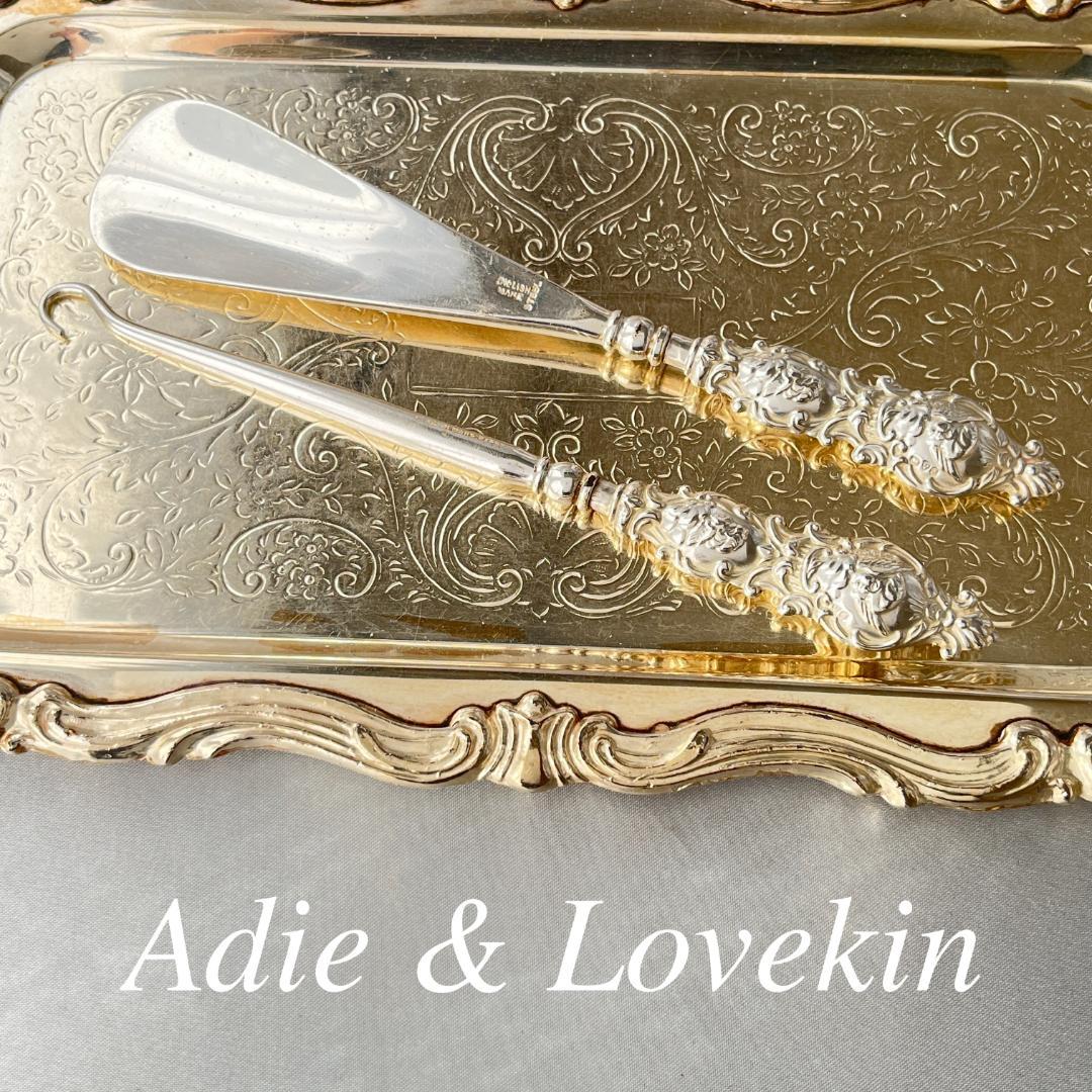 【Adie & Lovekin】【純銀ハンドル】 天使の靴べら / ボタンフック