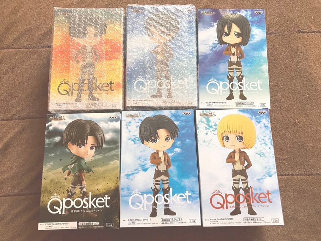 進撃の巨人 キューポスケット フィギュア エレン ミカサ アルミン リヴァイ