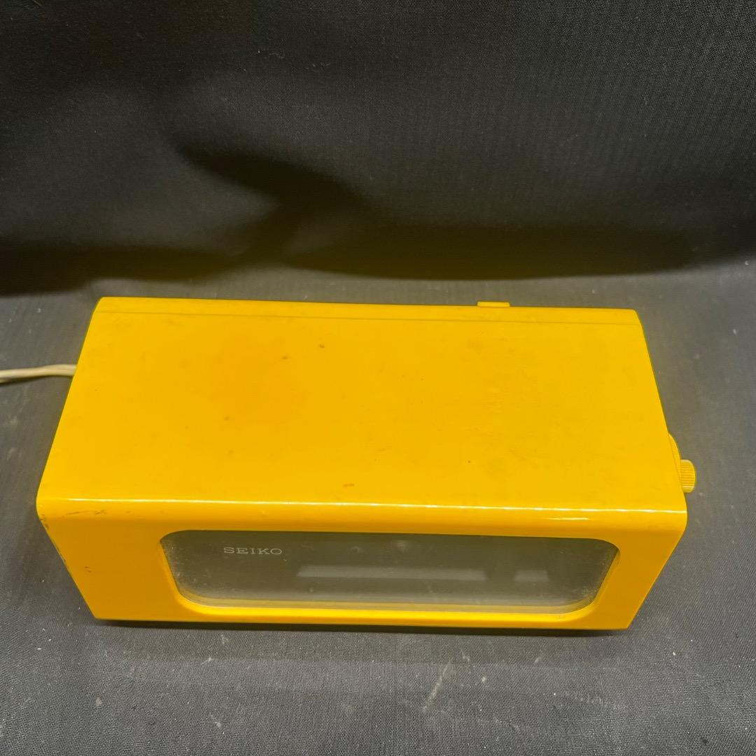 〇Nb左1064 昭和レトロ セイコー パタパタ時計 DP617 イエロー