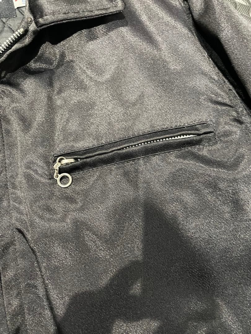 schott！！美品シングルライダース　ナイロンジャケット！メンズS ブラック