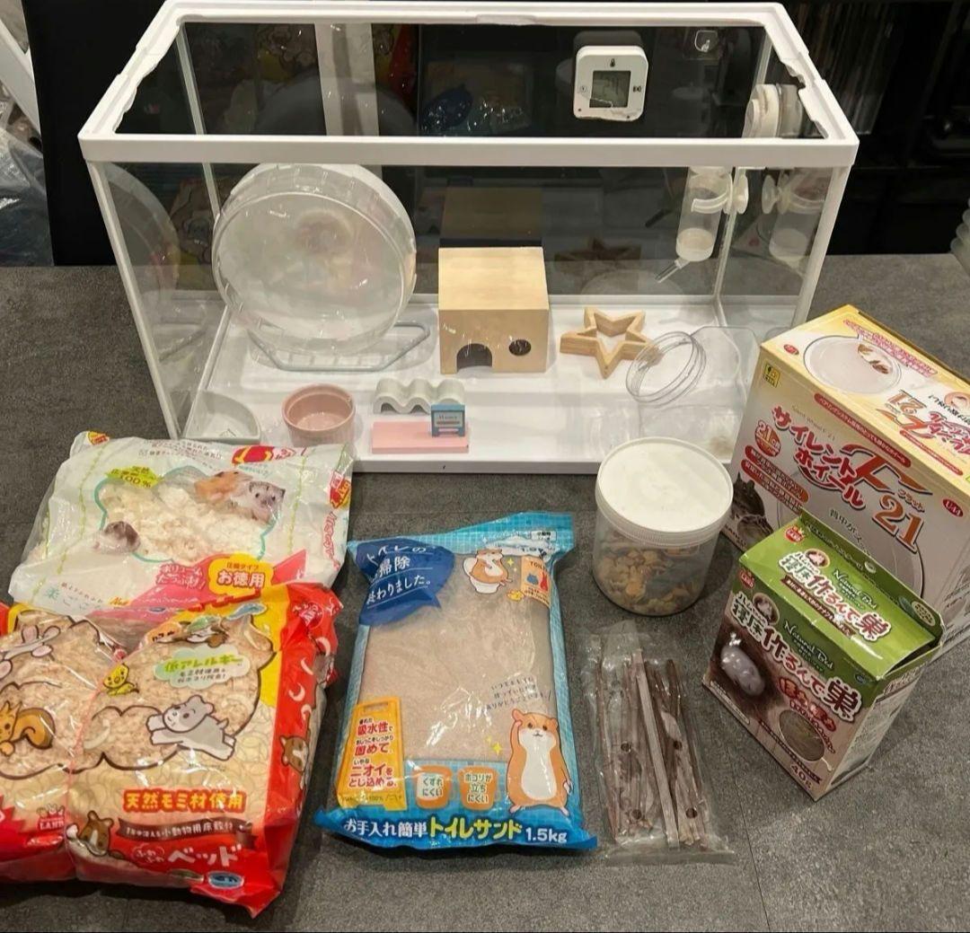 サイズは横60縦36奥行き29cm　大きいケージ　ハムスターお迎えセット