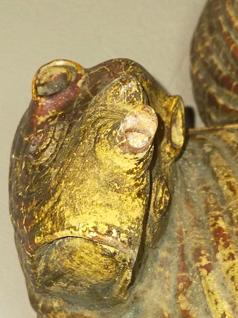 ♥値下げ！中国　石彫　彫刻作品　２．５ｋｇ　獣　達磨　石製　骨董　古玩