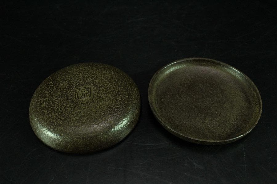 菊紋 香合 釜師 盛久 共箱(K-YC377)