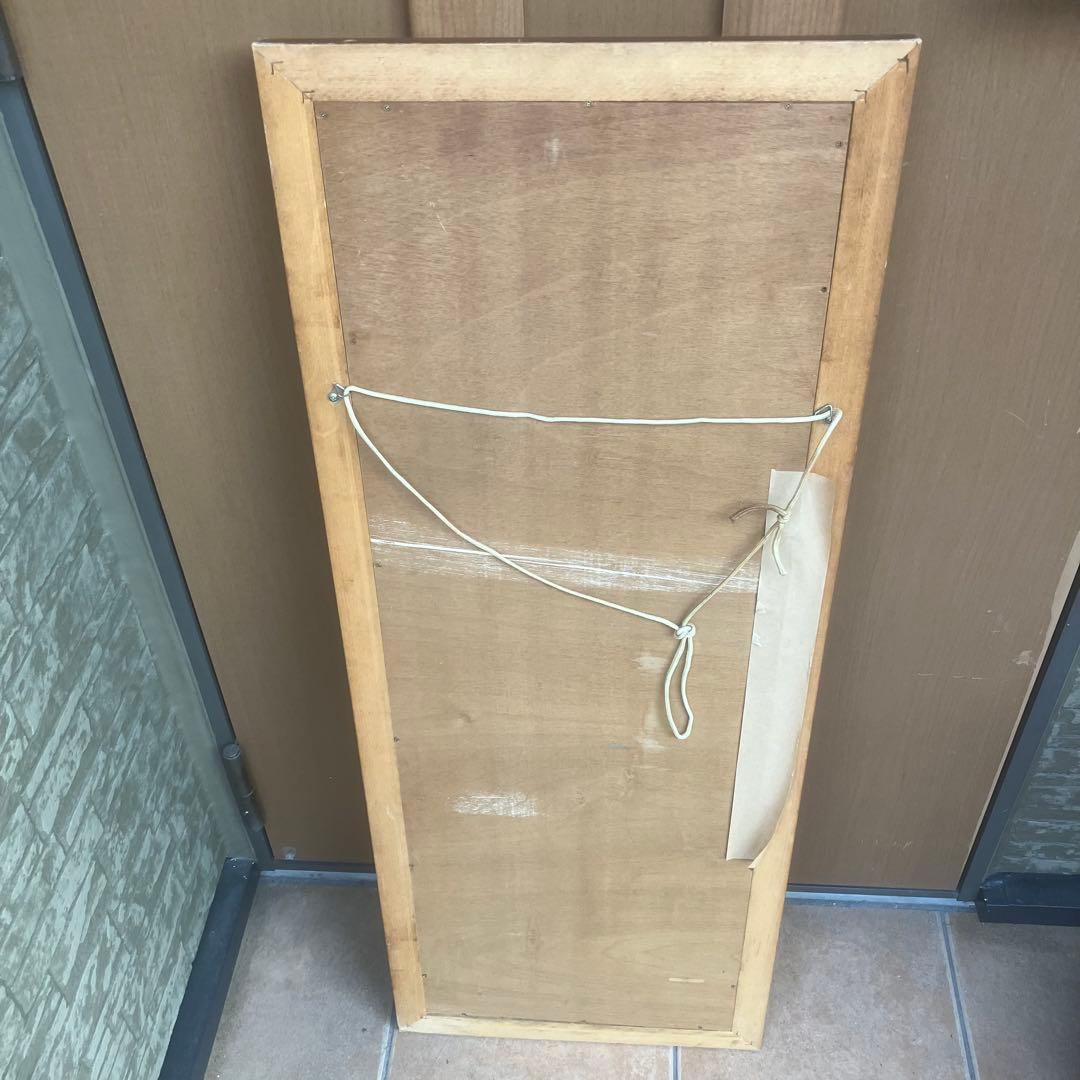 イタリア製 アンティーク調 ミラー 壁掛け 鏡 花模様 ウォールミラー