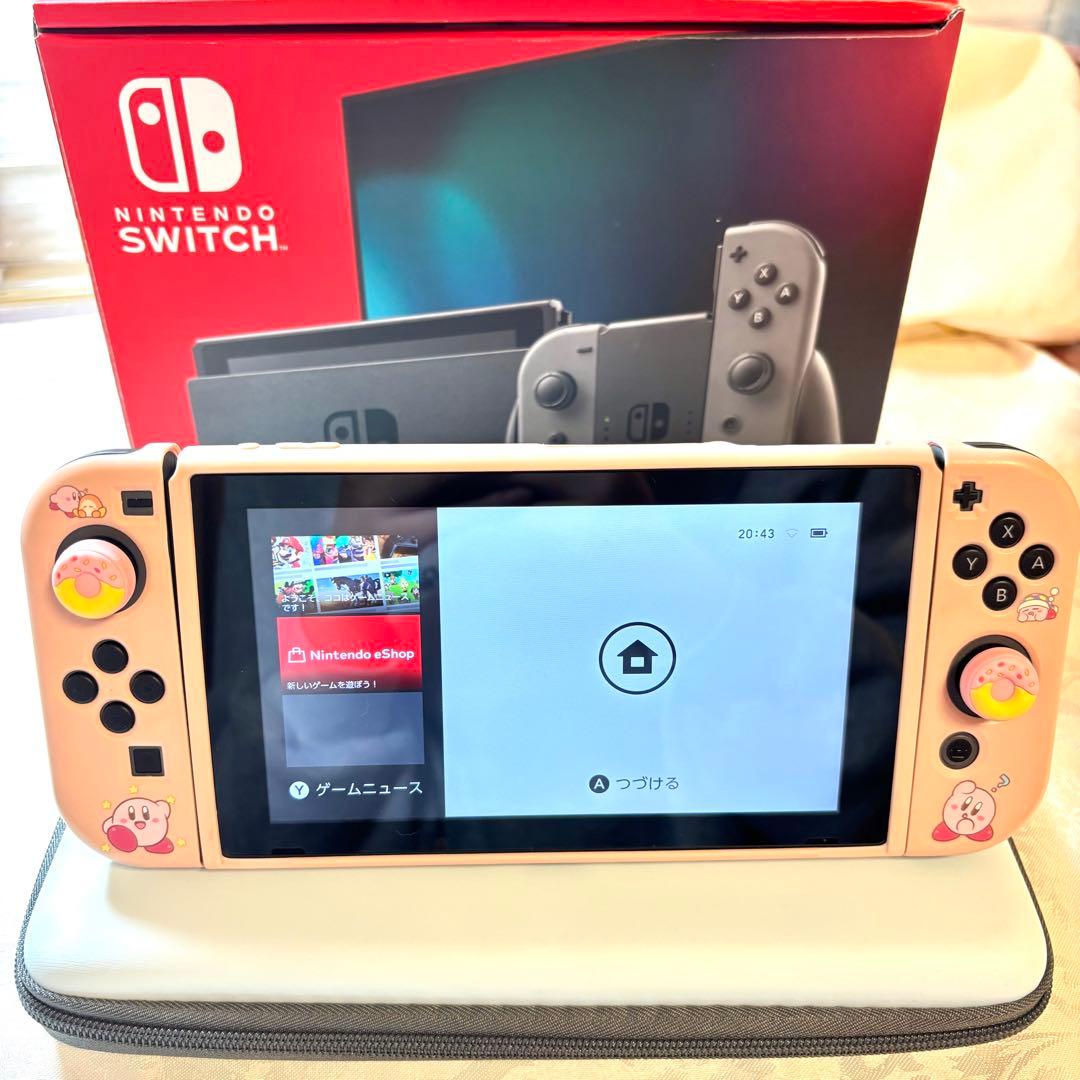 Nintendo Switch 本体 グレー 【カバー ケース SDカード付】