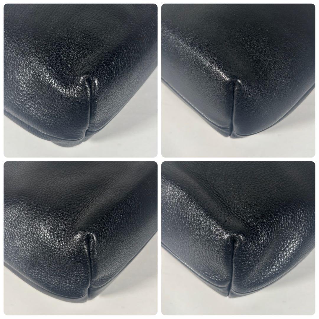 美品 土屋鞄 ショルダーバッグ 2way 斜め掛け クラルテ レザー ブラック