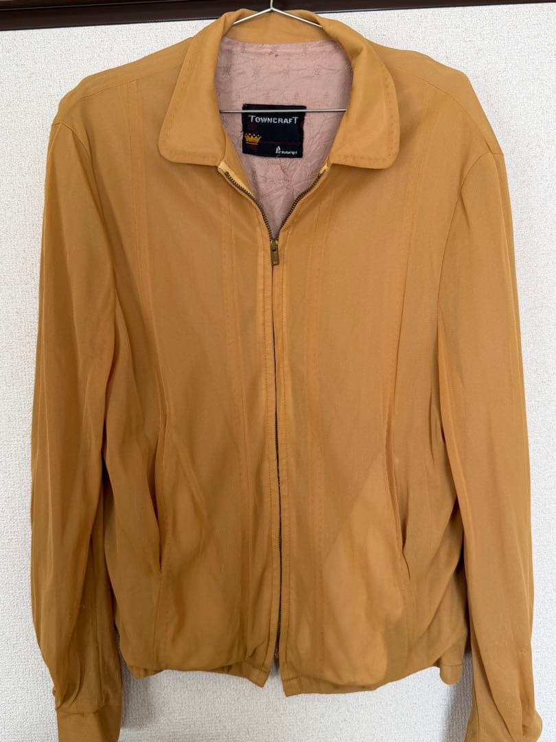 【希少】3連休価格1960年代TOWNCRAFTマスタードジップアップジャケット