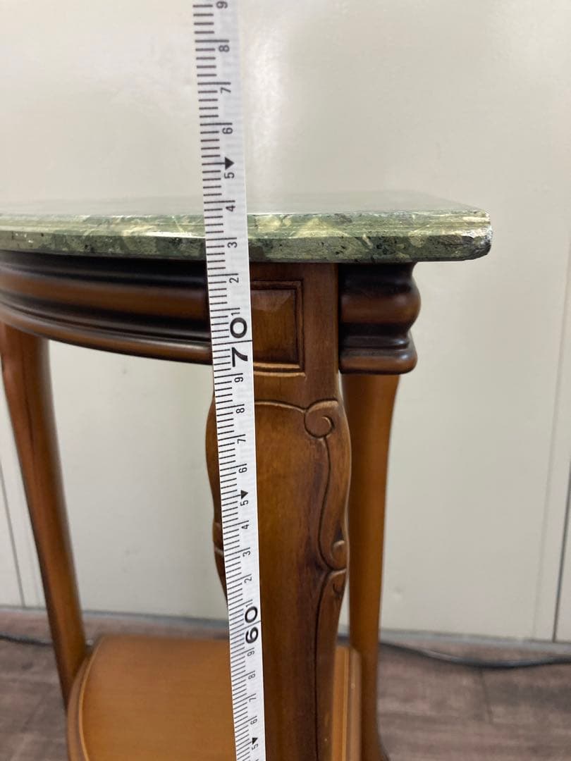 イタリア製 大理石　花台　猫脚コンソールテーブル　コーナー用