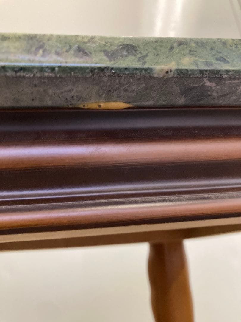 イタリア製 大理石　花台　猫脚コンソールテーブル　コーナー用