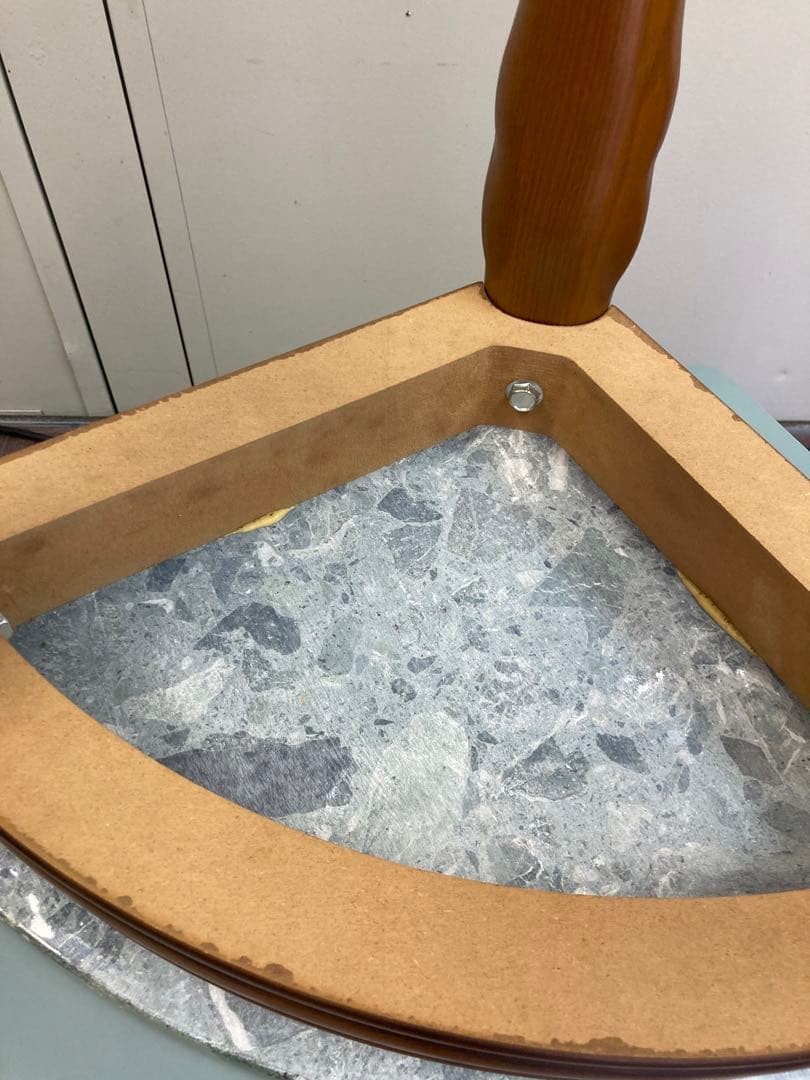 イタリア製 大理石　花台　猫脚コンソールテーブル　コーナー用