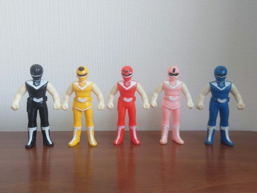 光戦隊マスクマン　1987年　食玩　ソフビ　5体セット