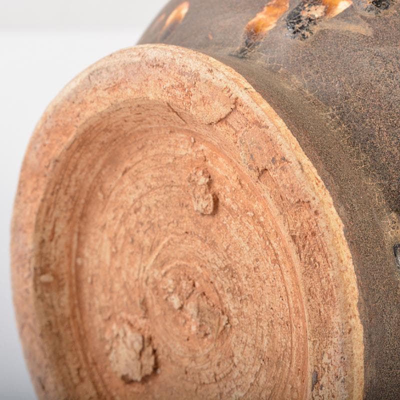 中国　玳玻釉　玉壷春瓶　花瓶　V　R6424B