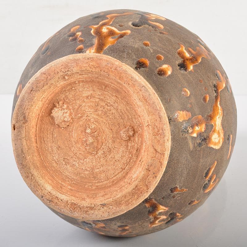 中国　玳玻釉　玉壷春瓶　花瓶　V　R6424B