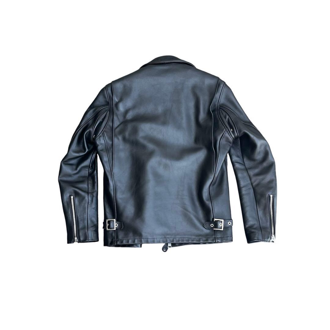 美品　Schott ブラック シングルライダースジャケット サイズ34 革ジャン