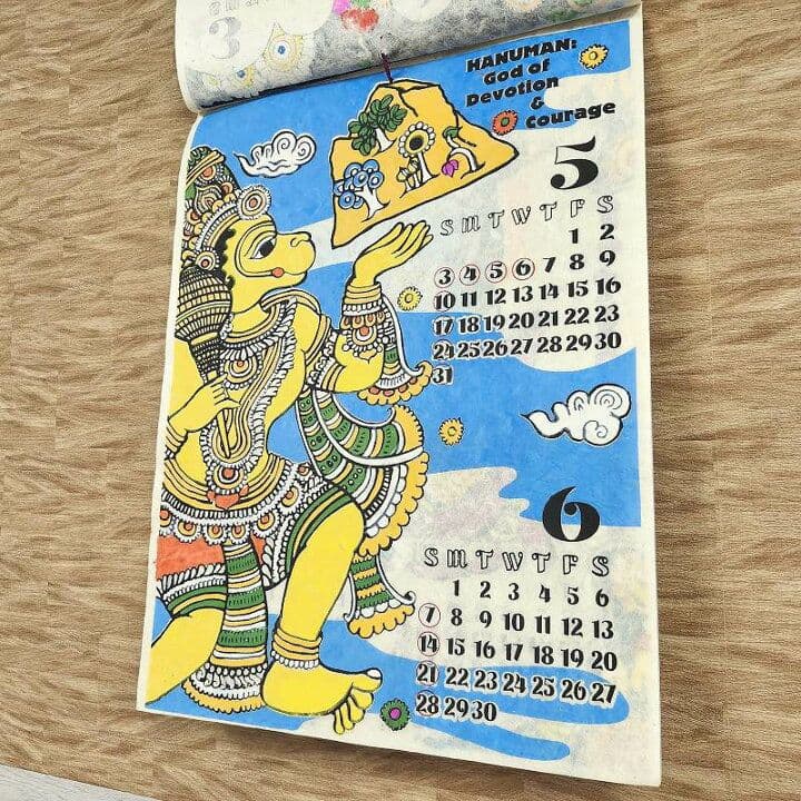 カレンダー2026】象ゾウ★大型アジアン壁掛けガネーシャ年間一枚エスニック動物