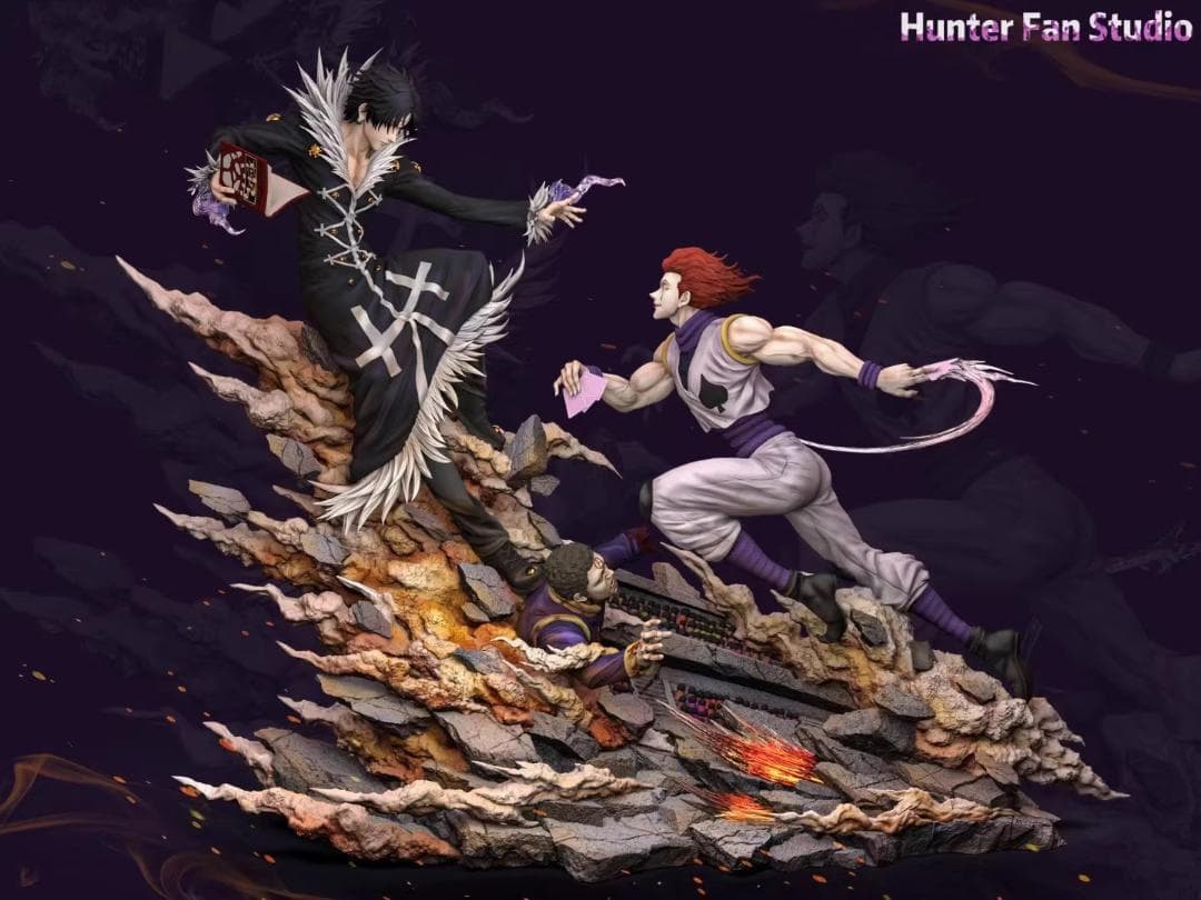 ハンター × ハンター 西索とクロロの対決 樹脂 彫刻 フィギュア