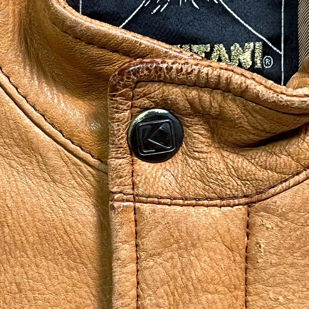 KUSHITANI シングルライダースジャケット　本革　オールレザー　短丈　S