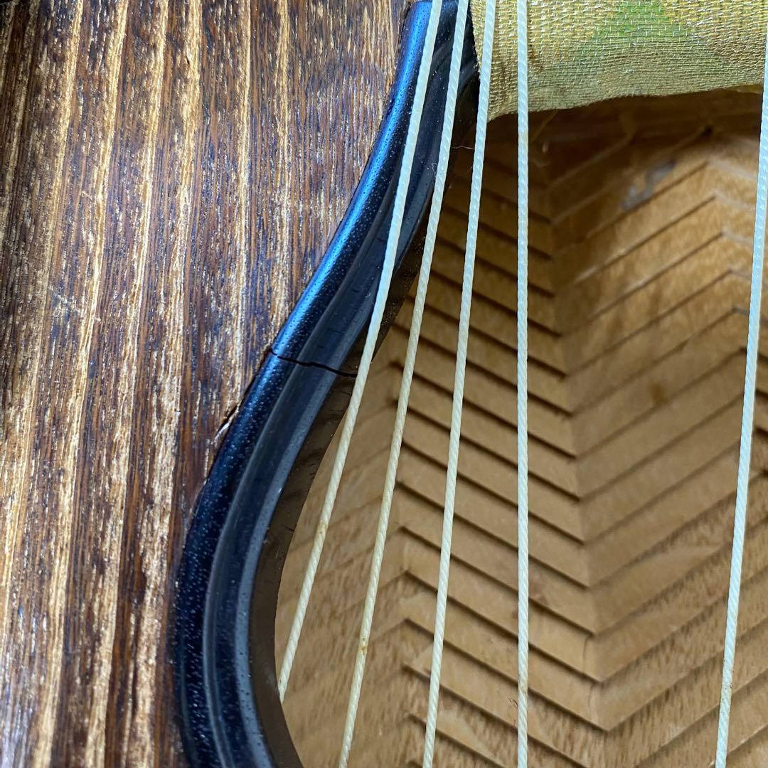 お琴　和楽器　くり甲　綾杉彫　【直接引き取り可能】 【送料込み条件有り】専用台付