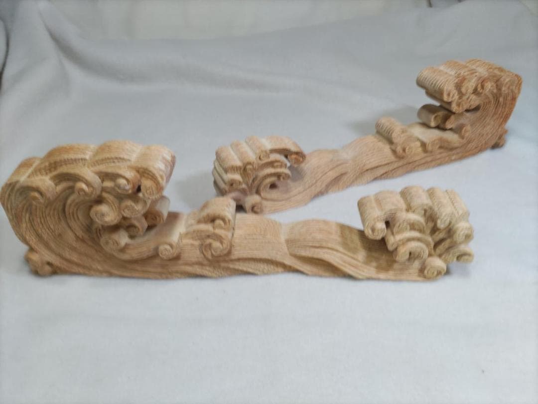 ★ ☆【波】幅30ｃｍ　1組（2個）山車、だんぢり彫刻部材　送料無料！