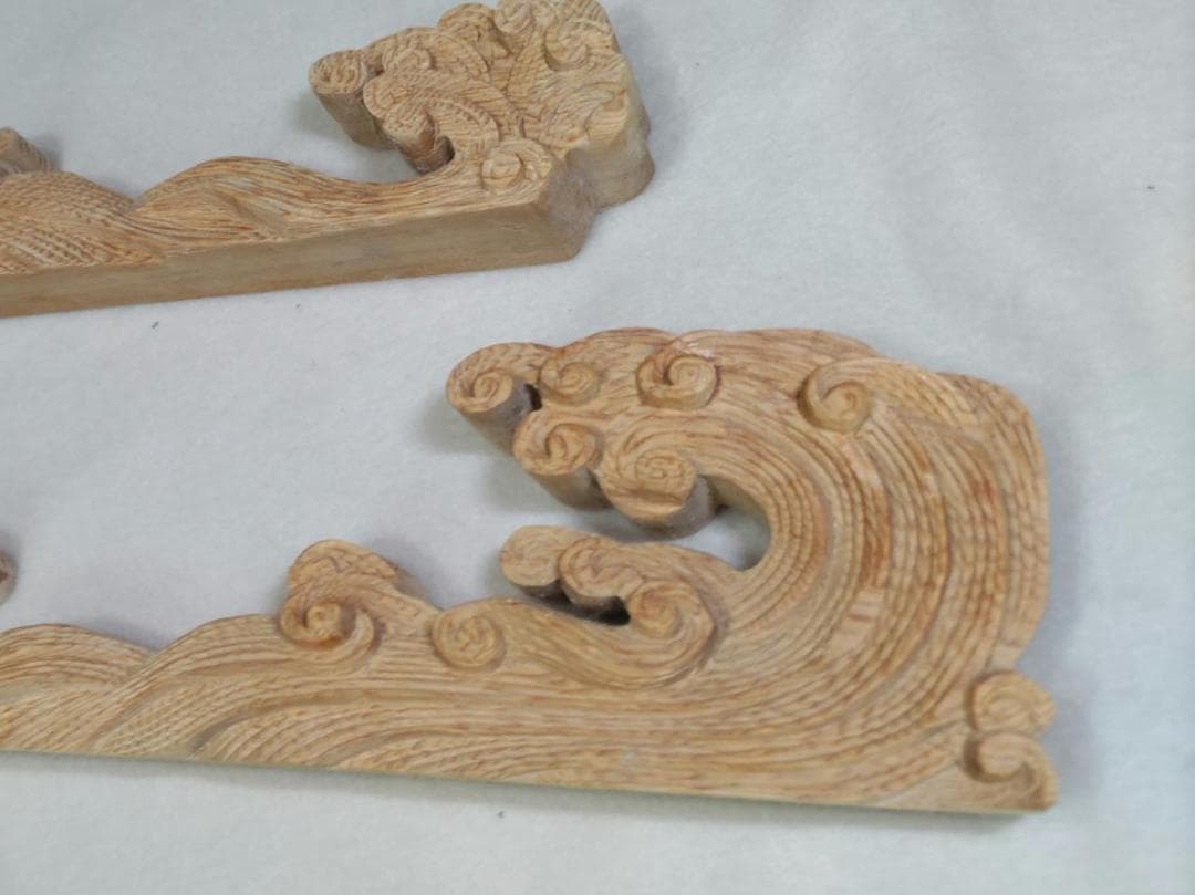 ★ ☆【波】幅30ｃｍ　1組（2個）山車、だんぢり彫刻部材　送料無料！