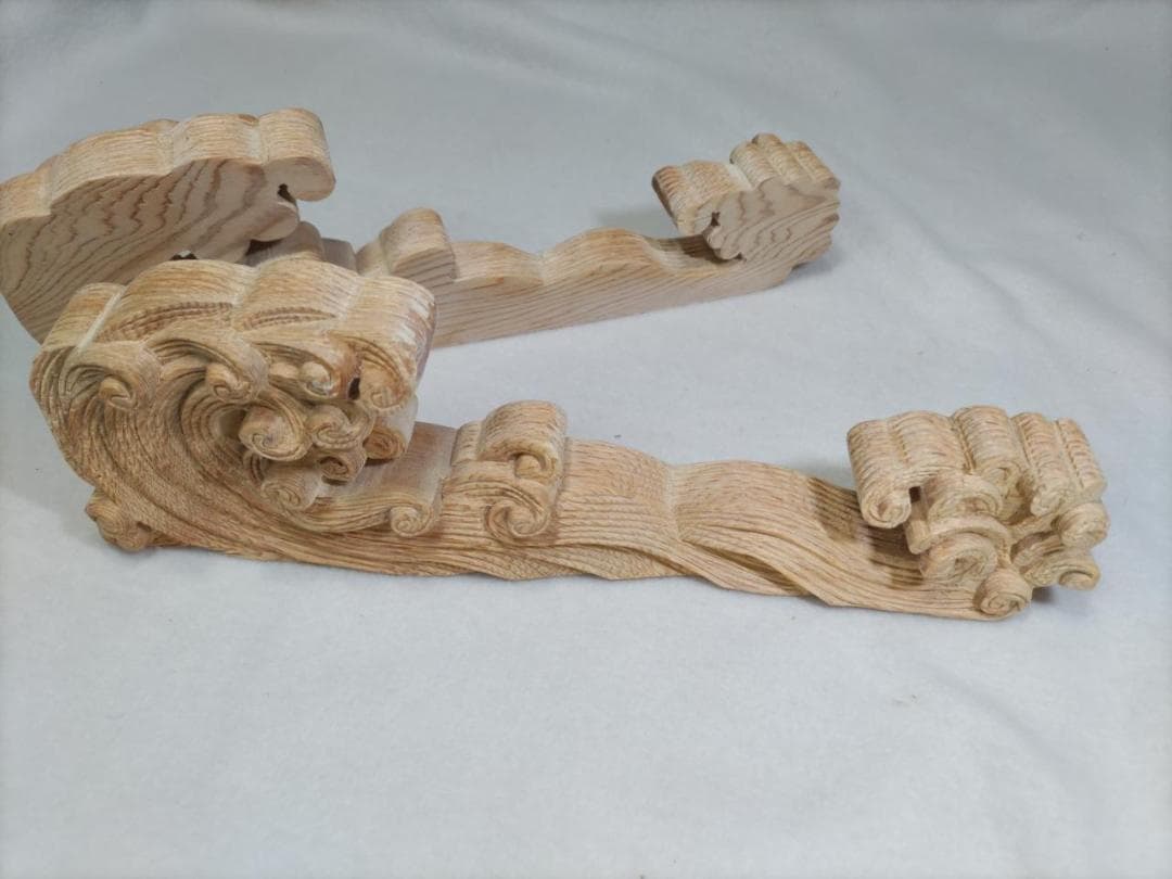 ★ ☆【波】幅30ｃｍ　1組（2個）山車、だんぢり彫刻部材　送料無料！