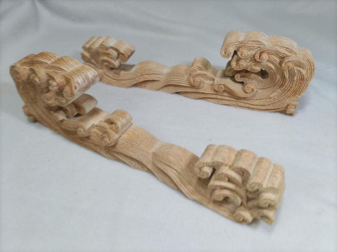 ★ ☆【波】幅30ｃｍ　1組（2個）山車、だんぢり彫刻部材　送料無料！