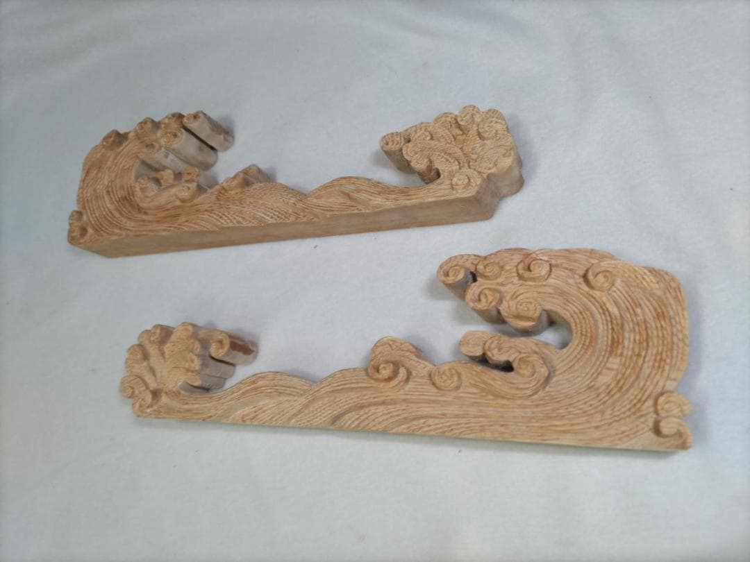 ★ ☆【波】幅30ｃｍ　1組（2個）山車、だんぢり彫刻部材　送料無料！