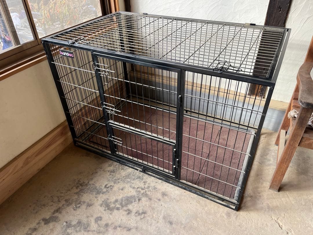 Fearndea 中型犬用ケージ 黒