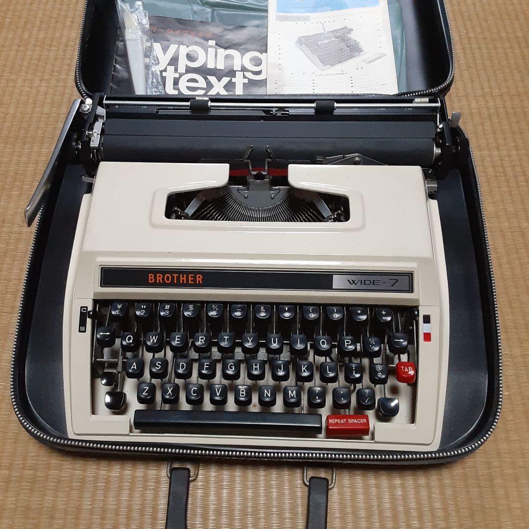 取説.ブラシ付き　ブラザー Brother タイプライター WIDE-7