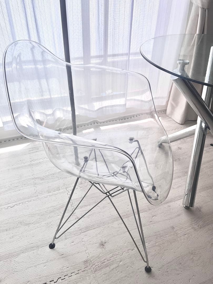 【ゆゆ】 円形 ダイニングテーブル + チェア セット(テーブル)