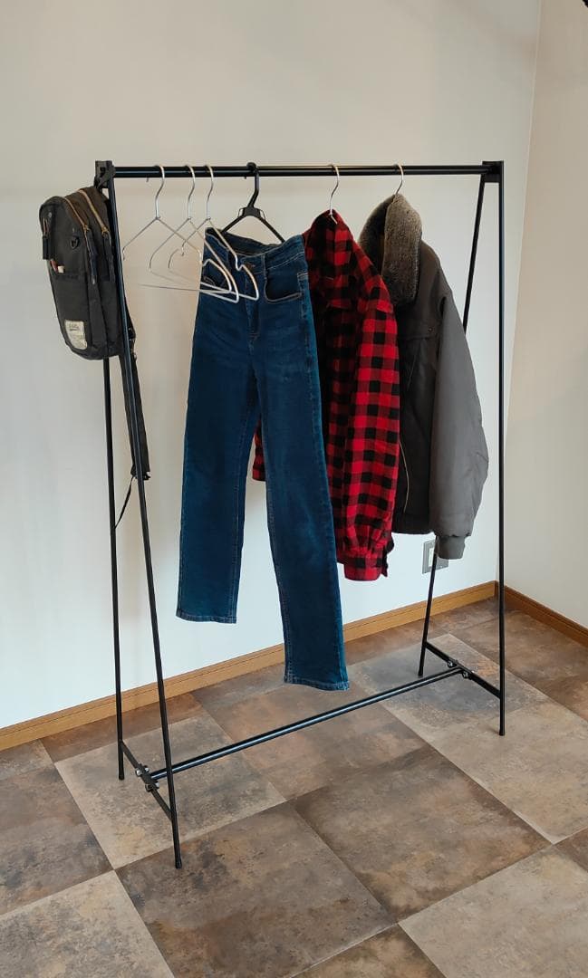 スチール　ハンガーラック　アイアン　幅広　アイアンラック　コートスタンド　什器