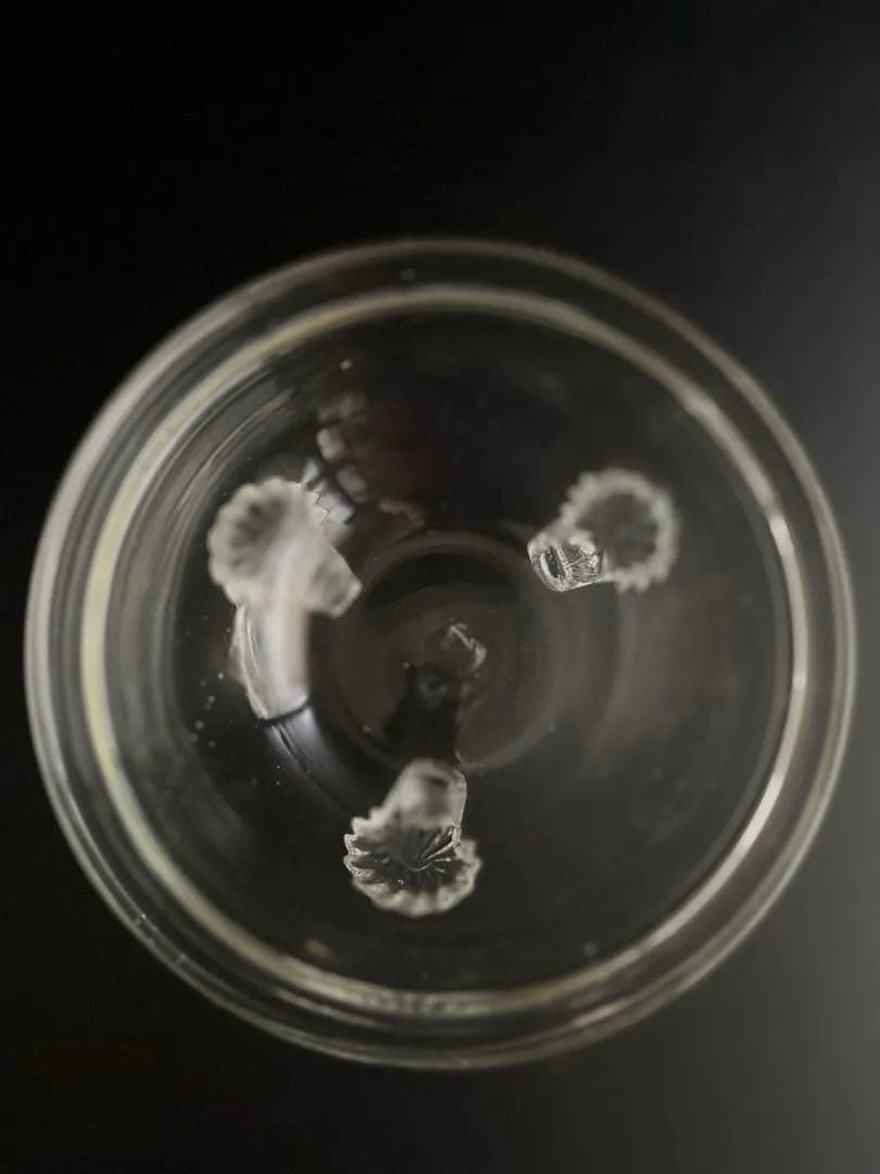 669 骨董 アンティーク 和ガラスの蓋物 菓子器 三つ脚 エッチング 大正期