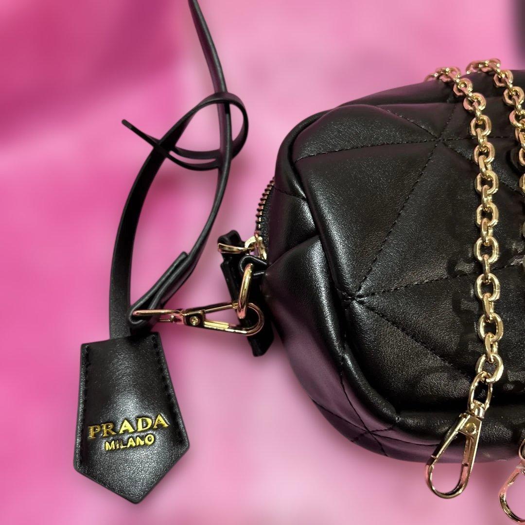 ブラック レザー ショルダーバッグノベルティ