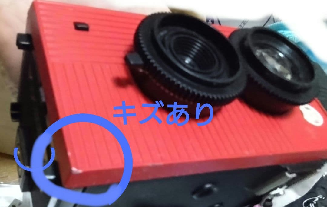 狐*面様 Red フィルムカメラ　Black Bird Fly 二眼　3013r