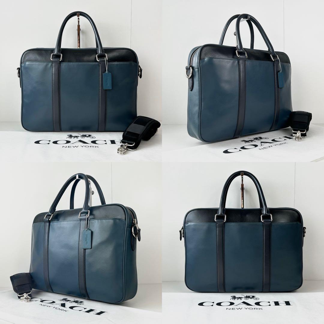 ✅【良品】定価8.9万　メンテ済み　コーチ　ビジネスバッグ　COACH レザー