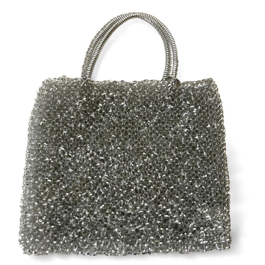 美品 アンテプリマ スタンダード スクエア ミディアム シルバー チェーン付き