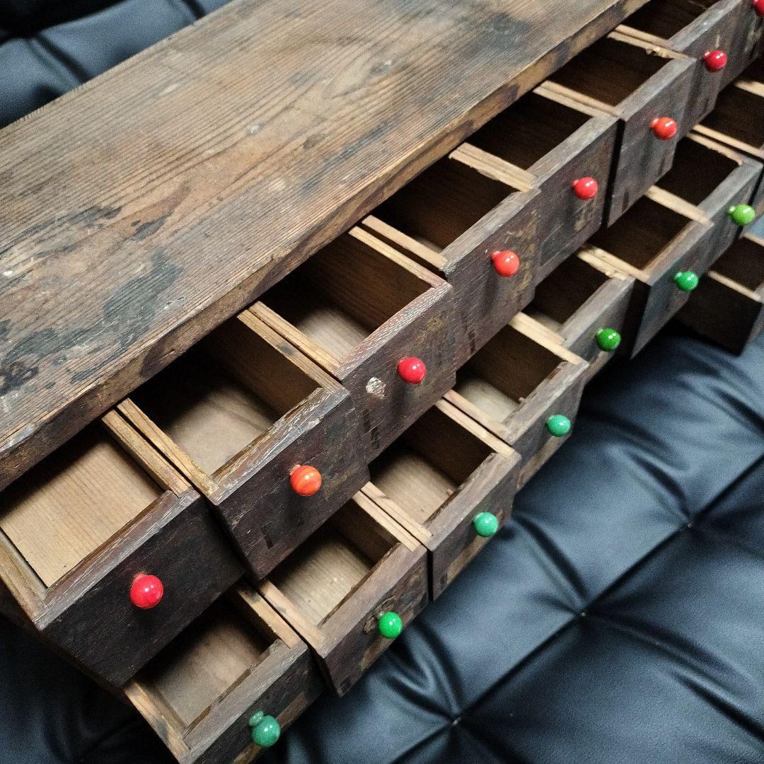 アンティーク 薬棚 27杯 昭和レトロ 骨董 薬箪笥 小物入れ チェスト