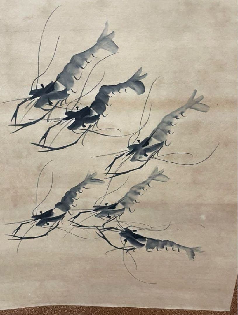 中国美術品・中国名家書画・海老水墨画・掛け軸・書道・屏風・大型書画掛軸